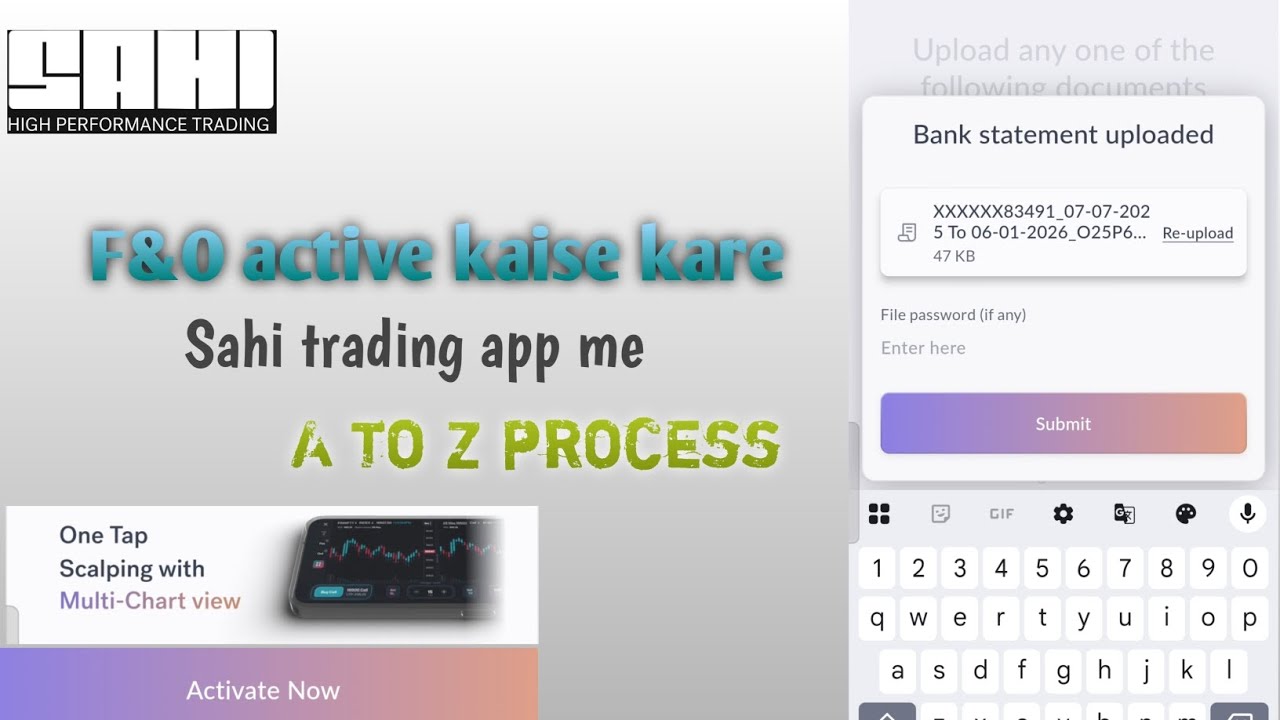 Sahi Trading App Me F&O Active In Bengali || A to z all process active f&o 