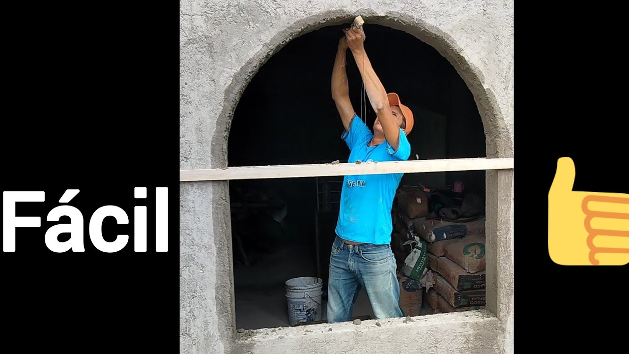 Arcos como emboquillar ventana de arco fácil y sencillo #construccion #tutoriales #arcosdecasas
