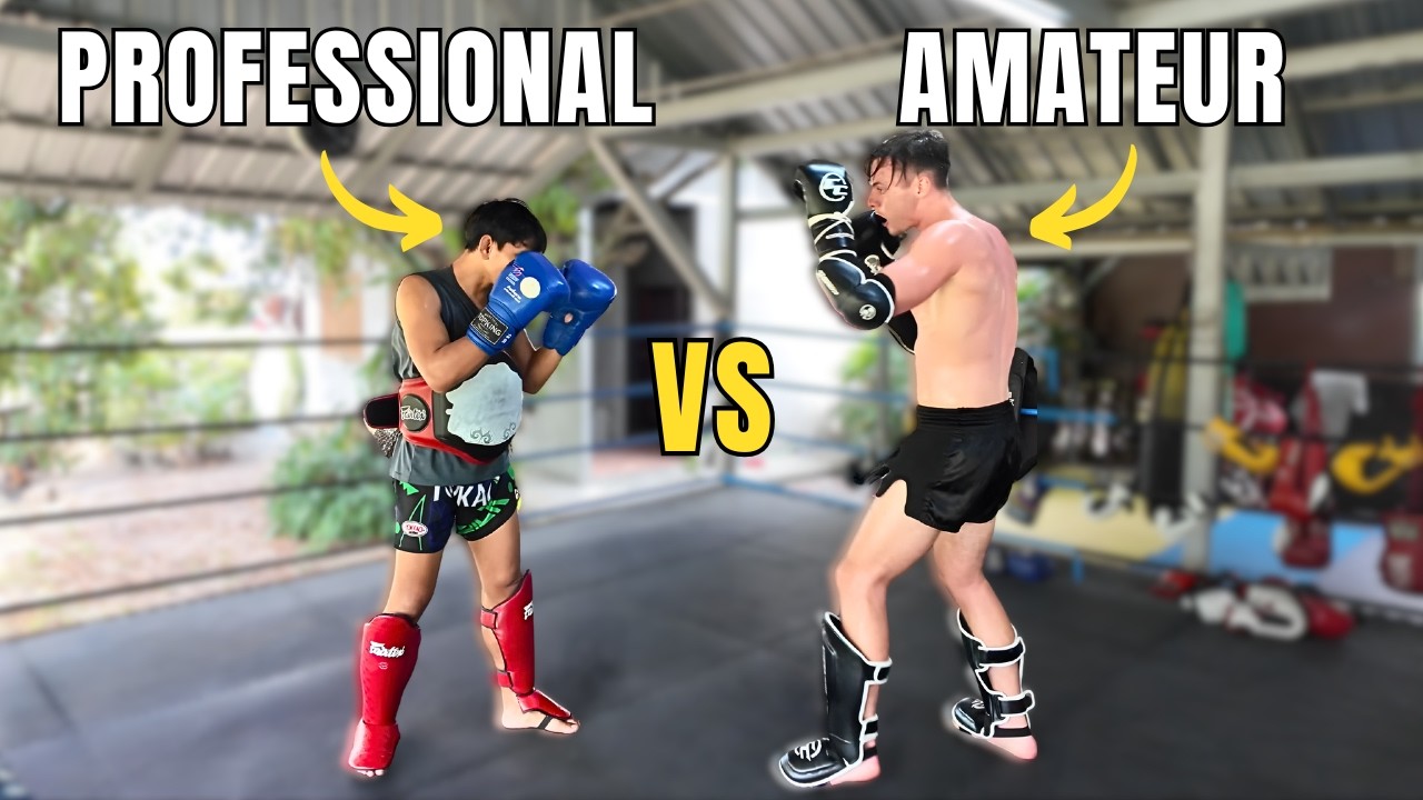 Sparring a Muay Thai Pro as a Beginner (Breakdown)