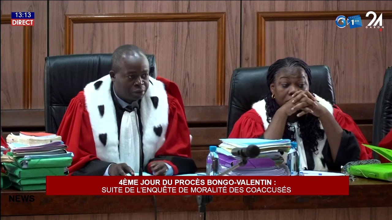 🔴Procès BONGO VALENTIN : 4ème jour/ suite de l'enquête de moralité des coaccusés.