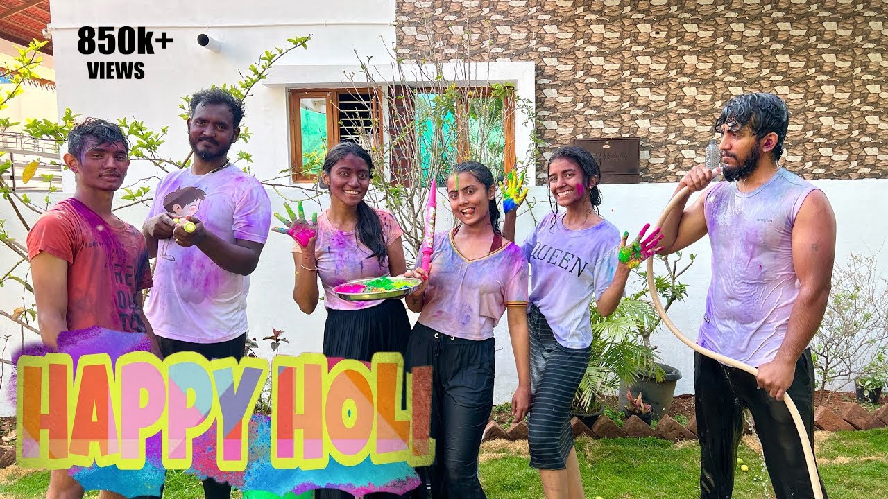 HAPPY HOLI ❤️  @madhugowda06        #nikhilnisha #madhugowda #holi