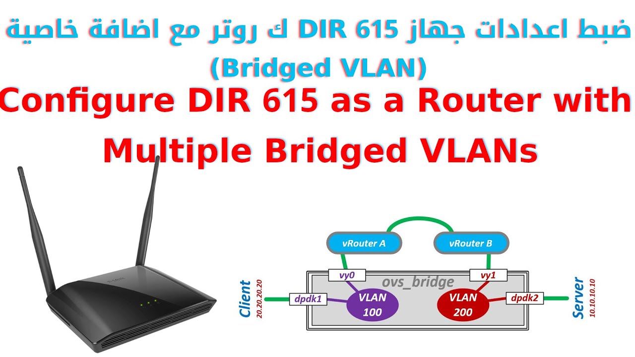 Configure DIR 615 as a Router with Multiple Bridged VLANs