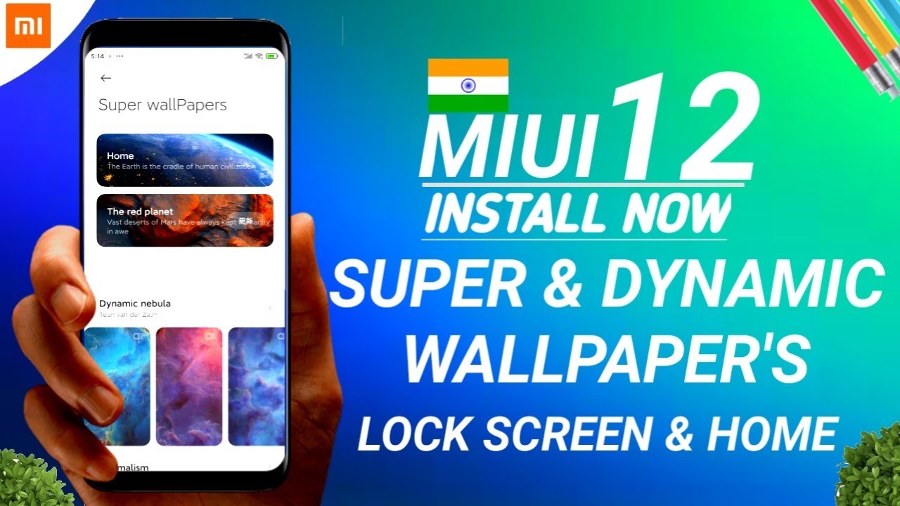 MIUI 12 DYNAMIC & SUPER LIVE WALLPAPER, LOCK SCREEN & HOME SCREEN, INSTALL MIUI 12 DYNAMIC WALLPAPER