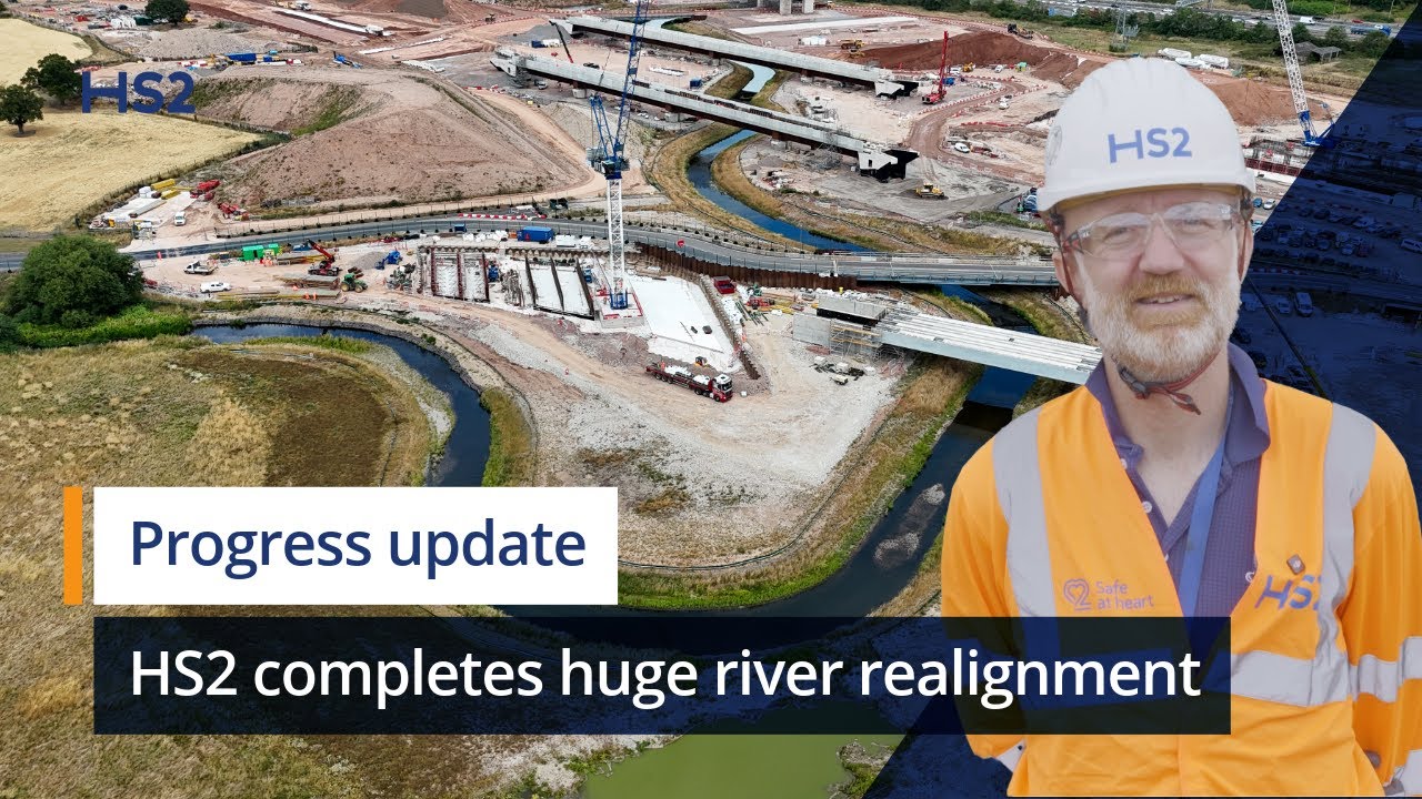 HS2 завершает масштабную перестройку реки в Уорикшире