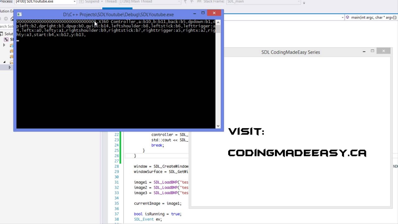 SDL 2 Made Easy Tutorial 9 - Game Controller Api [Events]