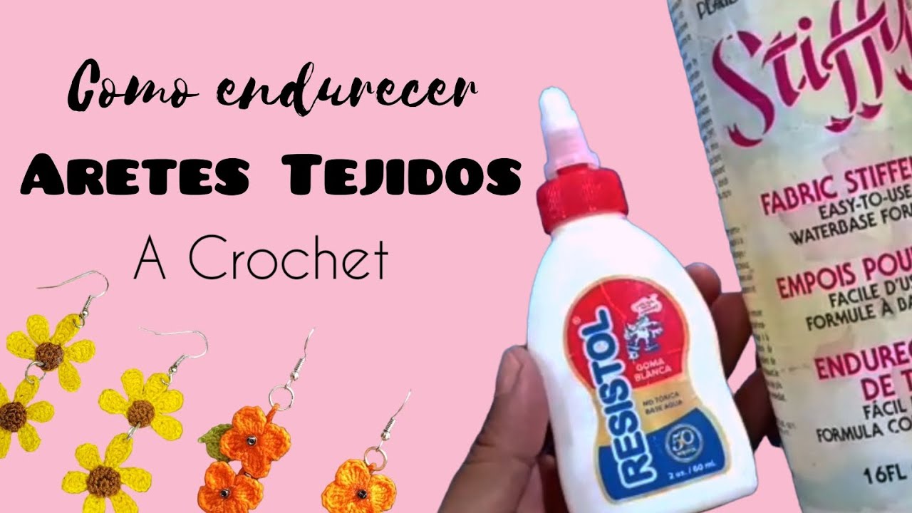 COMO ENDURECER ARETES TEJIDOS A CROCHET 🧶