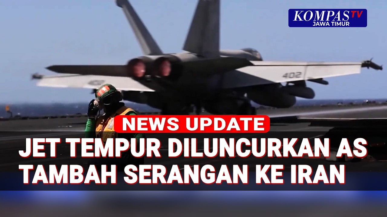 Penampakan Jet Tempur AS Mengudara dari Kapal Induk, Langit Iran Diklaim Dikuasai