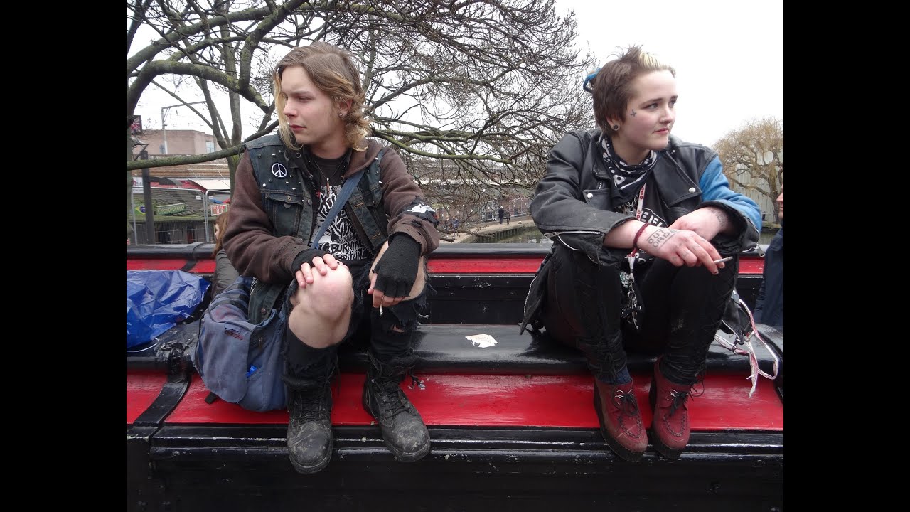 A brief encounter with 1970s inspired Punk Rockers in Camden Town Market, London.