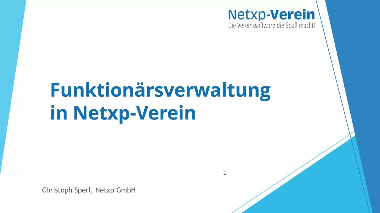Funktionärsverwaltung in Netxp Verein