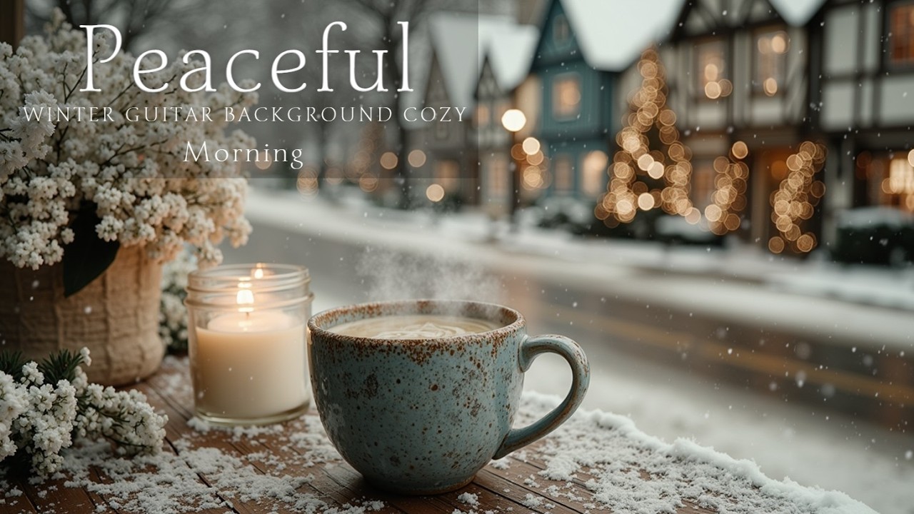 Cozy Morning Guitar Music | Warm Acoustic Instrumental for Snowfall Vibes