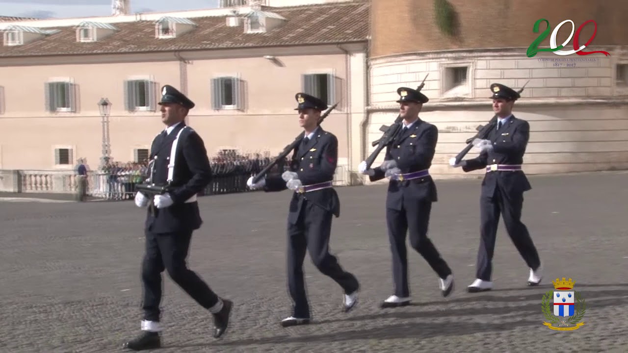 Bicentenario - Cambio della Guardia d'Onore della Polizia Penitenziaria al Quirinale, Roma 2017