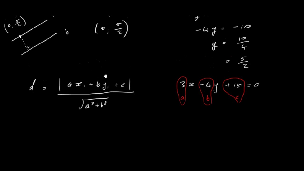 Distance from a point to a line examples