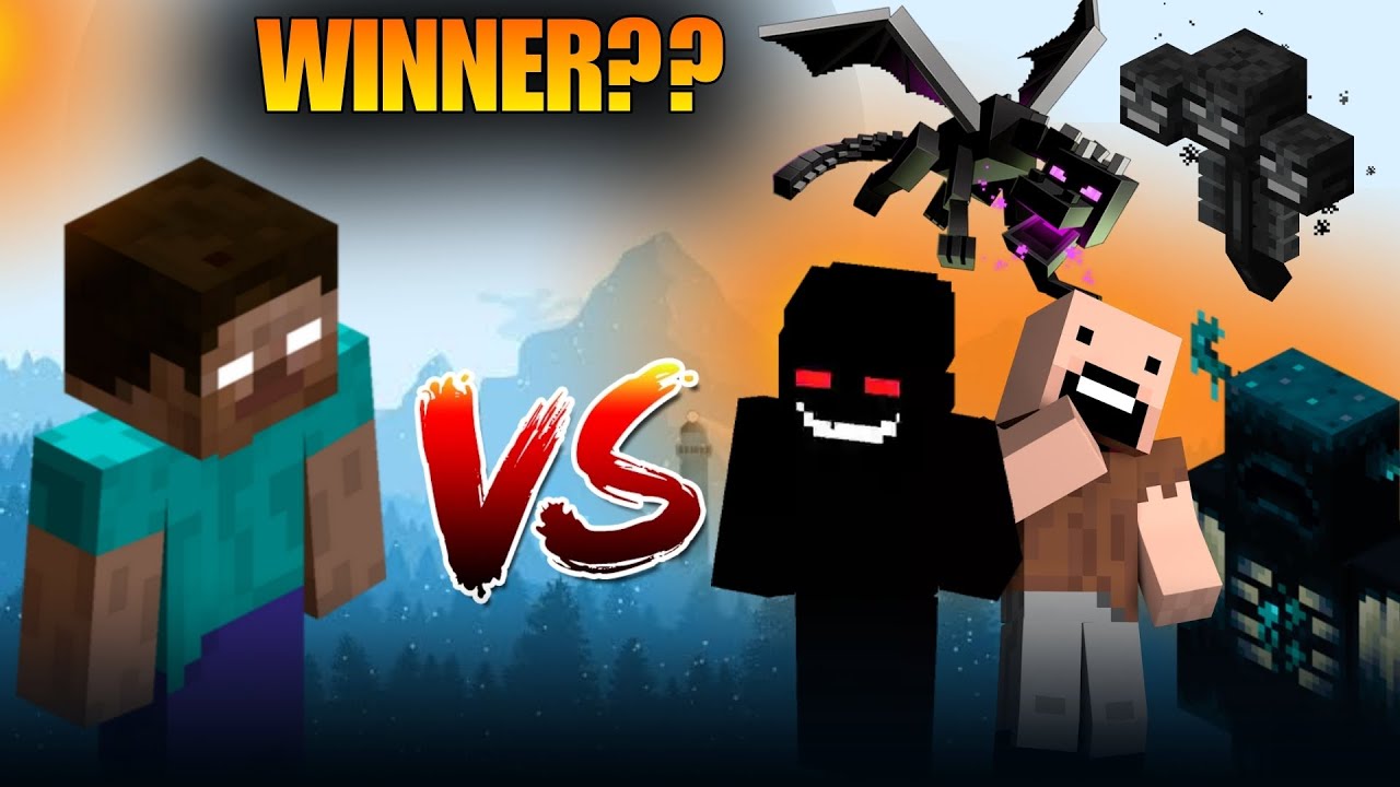 HEROBRINE VS ALL MOBS IN MINECRAFT 🤯 CRAZY BATTLE!!!!
