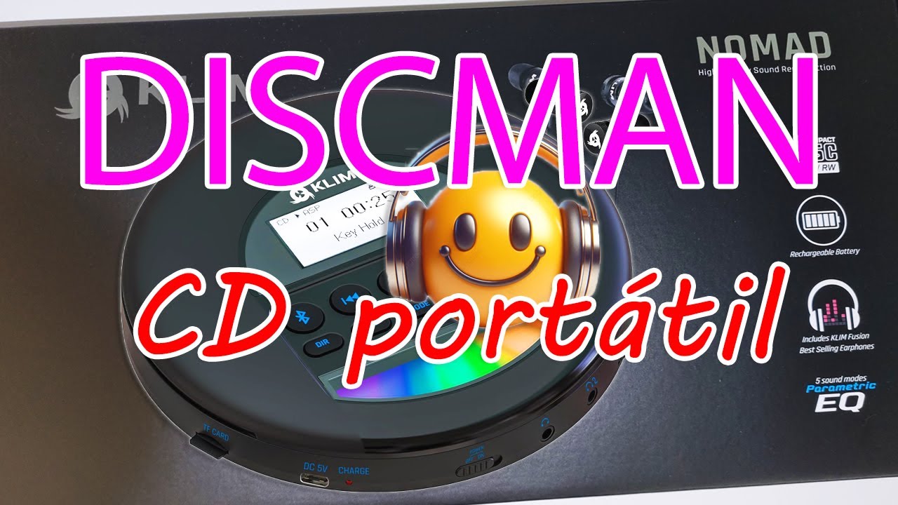 DISCMAN: REPRODUCTOR CD PORTÁTIL ⭐ Con Bluetooth y radio