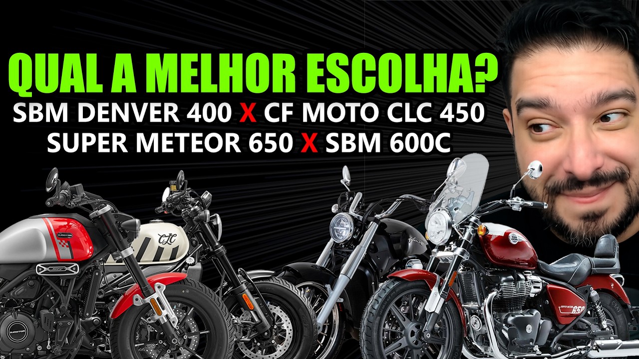 Qual a melhor escolha: SBM Denver 400 ou CF Moto CLC 450 | Super Meteor 650 ou SBM 600C?
