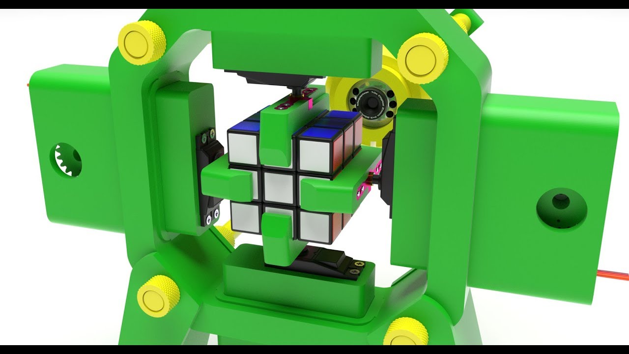 Fully 3D-Printed Rubik's Cube Solving Robot