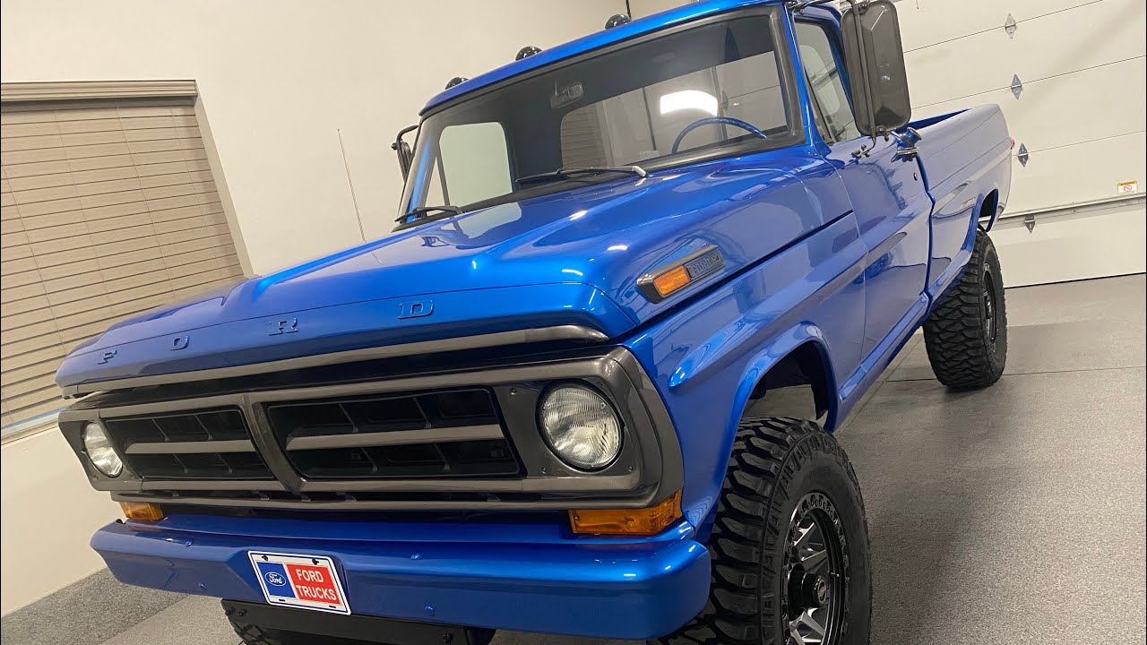 Редкий Ford F250 4x4 Highboy 1971 года выпуска | Классический грузовик Ford на продажу