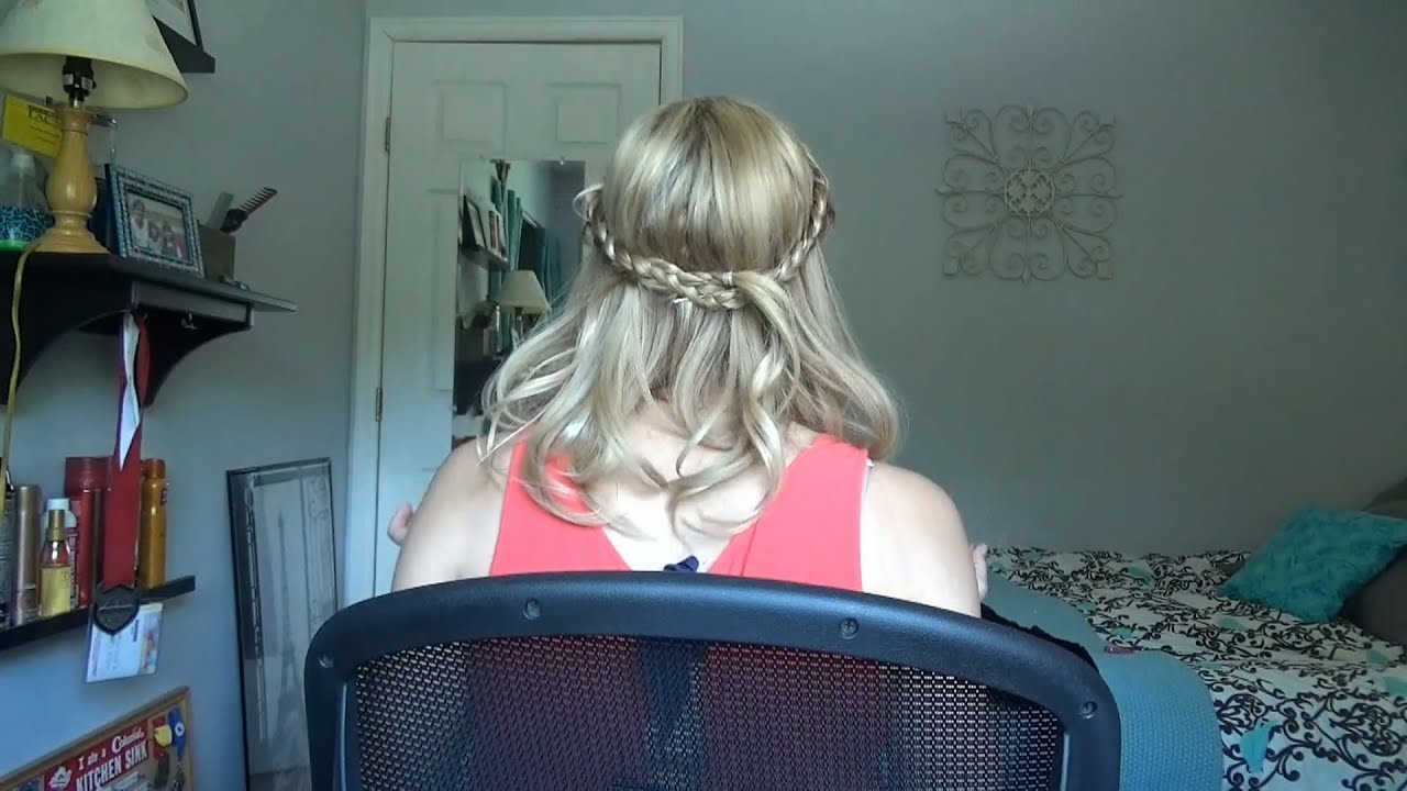 How to do a Half Up Braided Crown (DIY)