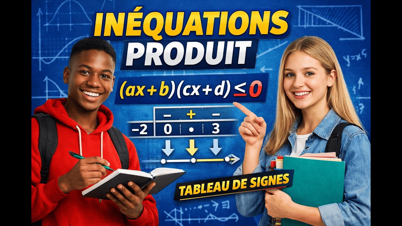 Inéquations produit (ax+b)(cx+d) ≤ 0