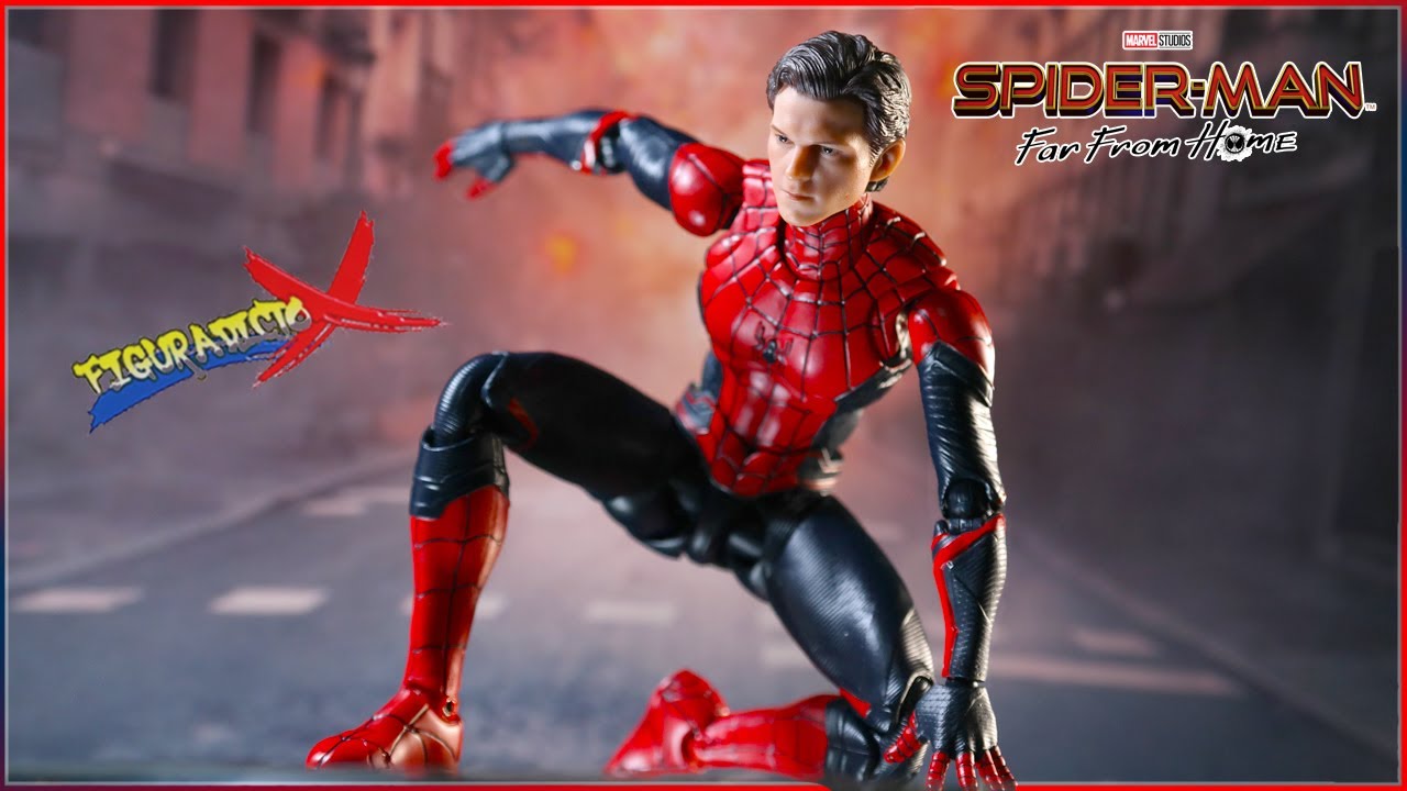 Review Spider-Man Upgraded Suit SH Figuarts Spiderman Far From Home Bandai Revision Español