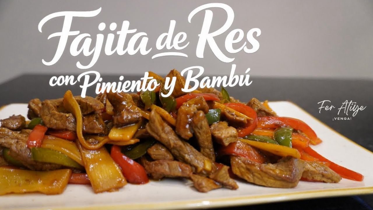 Fajita de Res con Pimiento y Bambú (Salteado Asiatico) | Fer Atiye