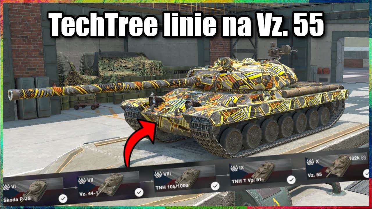 🔴 TechTree linie na Vz. 55 (nové československé tanky)