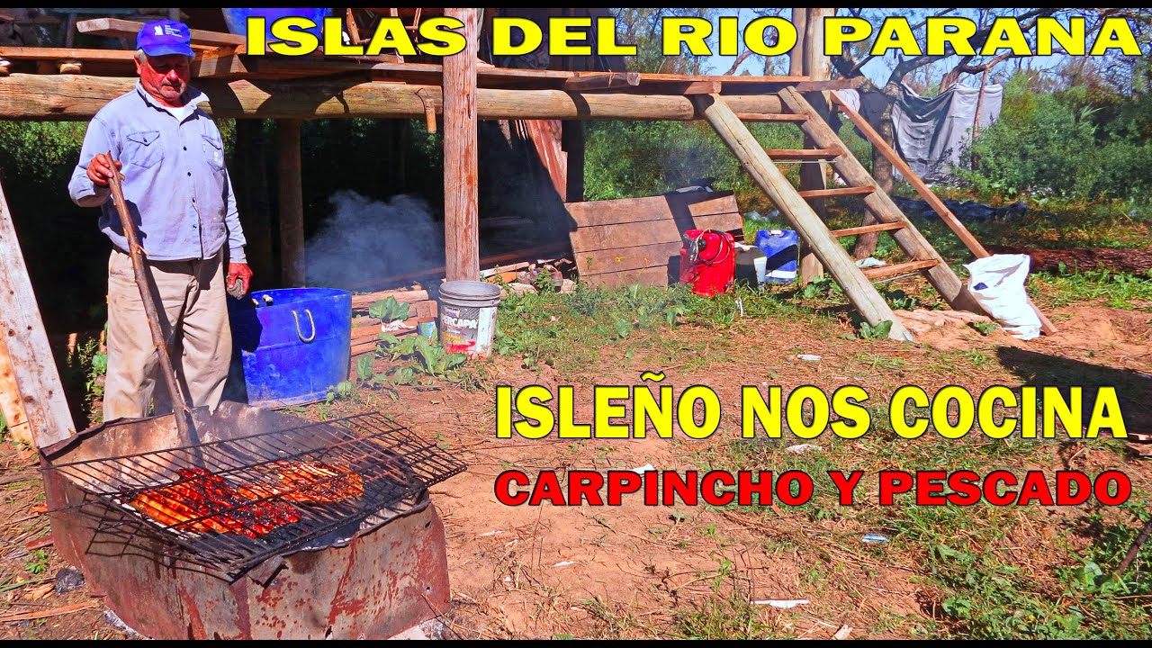 Isla Caballos Carpincho Pescado y Vino En El Río Paraná