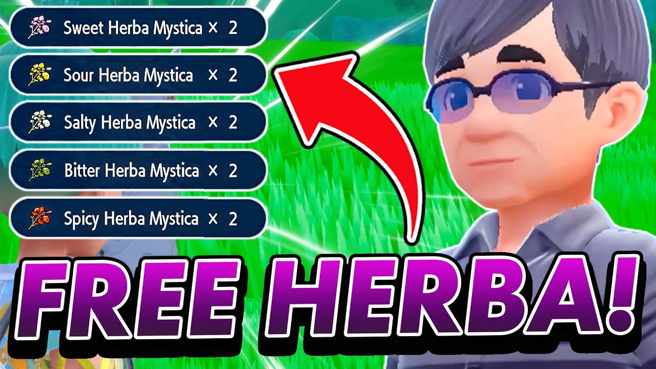 Как получить ПОДАРОЧНУЮ HERBA MYSTICA в дополнении Pokemon Scarlet and Violet The Teal Mask