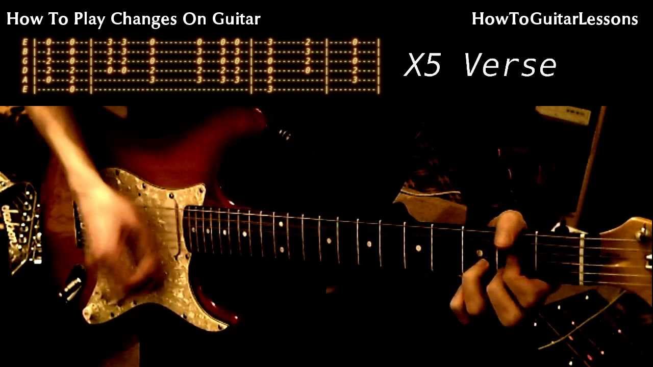 How To Play - Changes : 2Pac - On Guitar + Tabs - Beginner Guitar Lesson & Tutorial