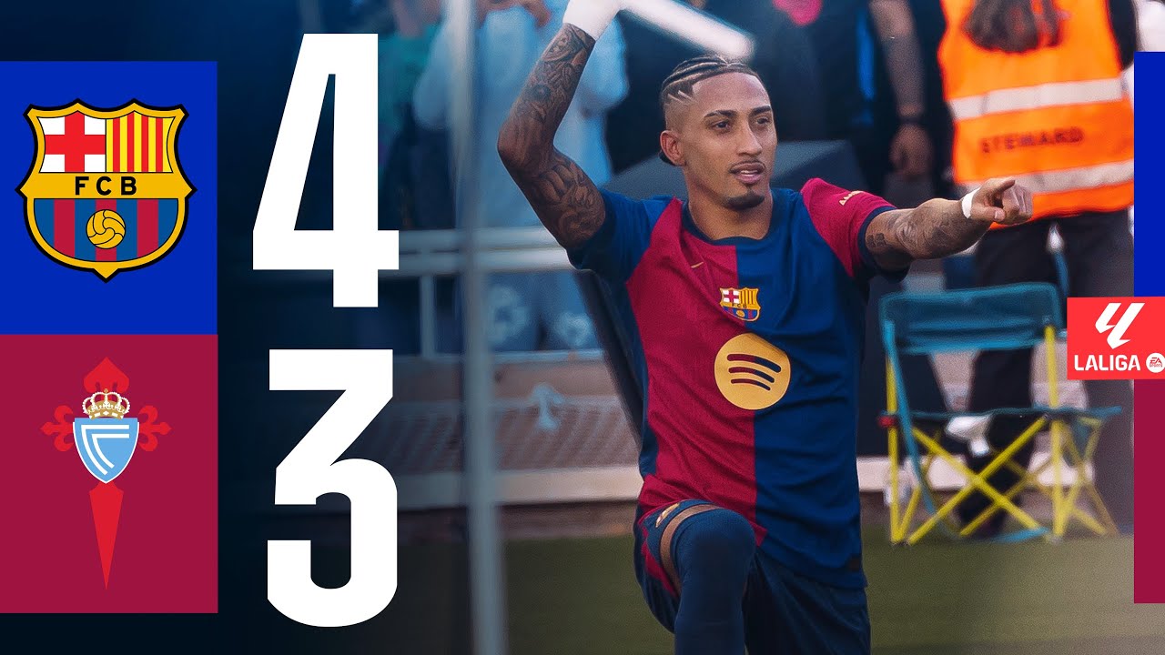 FC BARCELONA 4 vs 3 CELTA VIGO | LALIGA 2024/25 MD32 (WITH COMMENTARY)