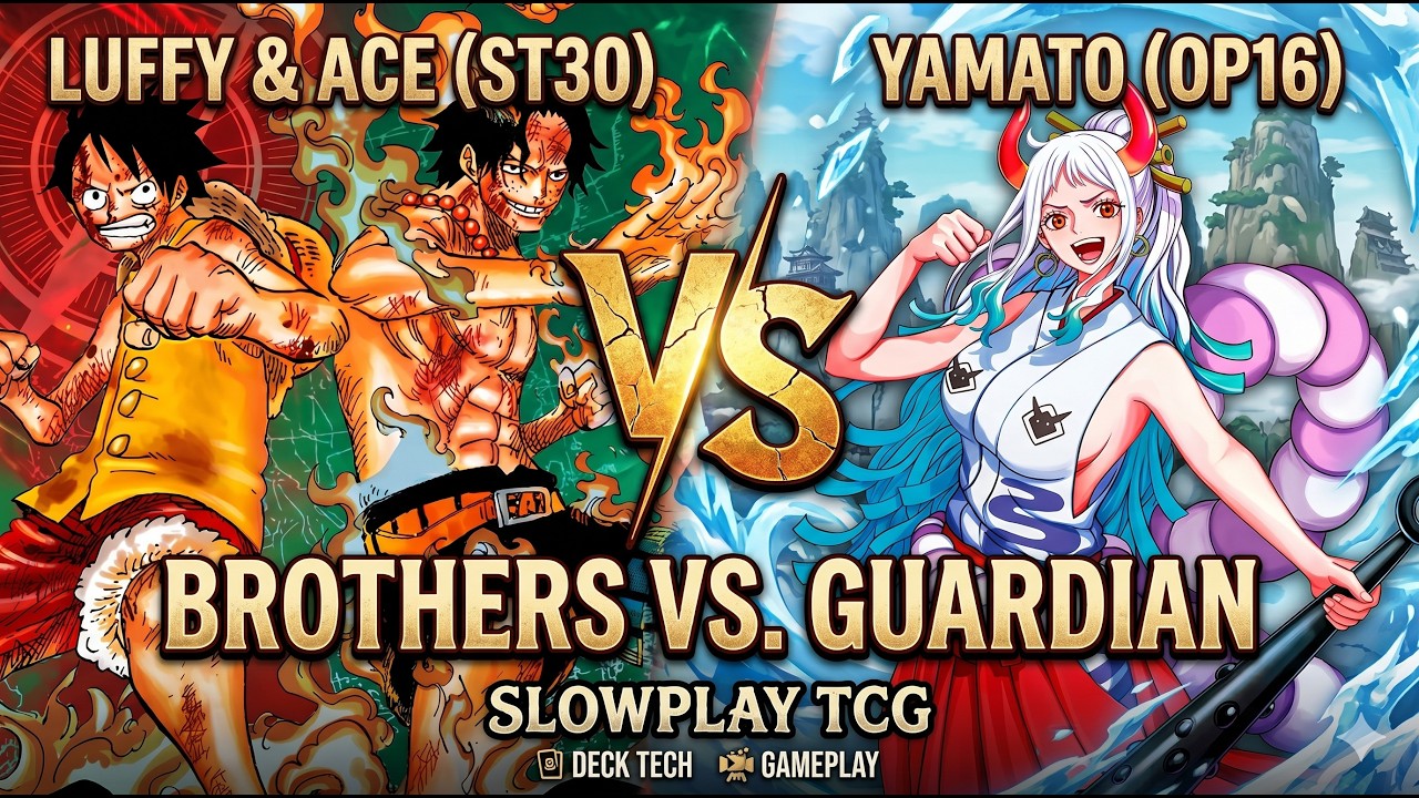 YAMATO vs LUFFY & ACE (ST30) | One Piece TCG Gameplay
