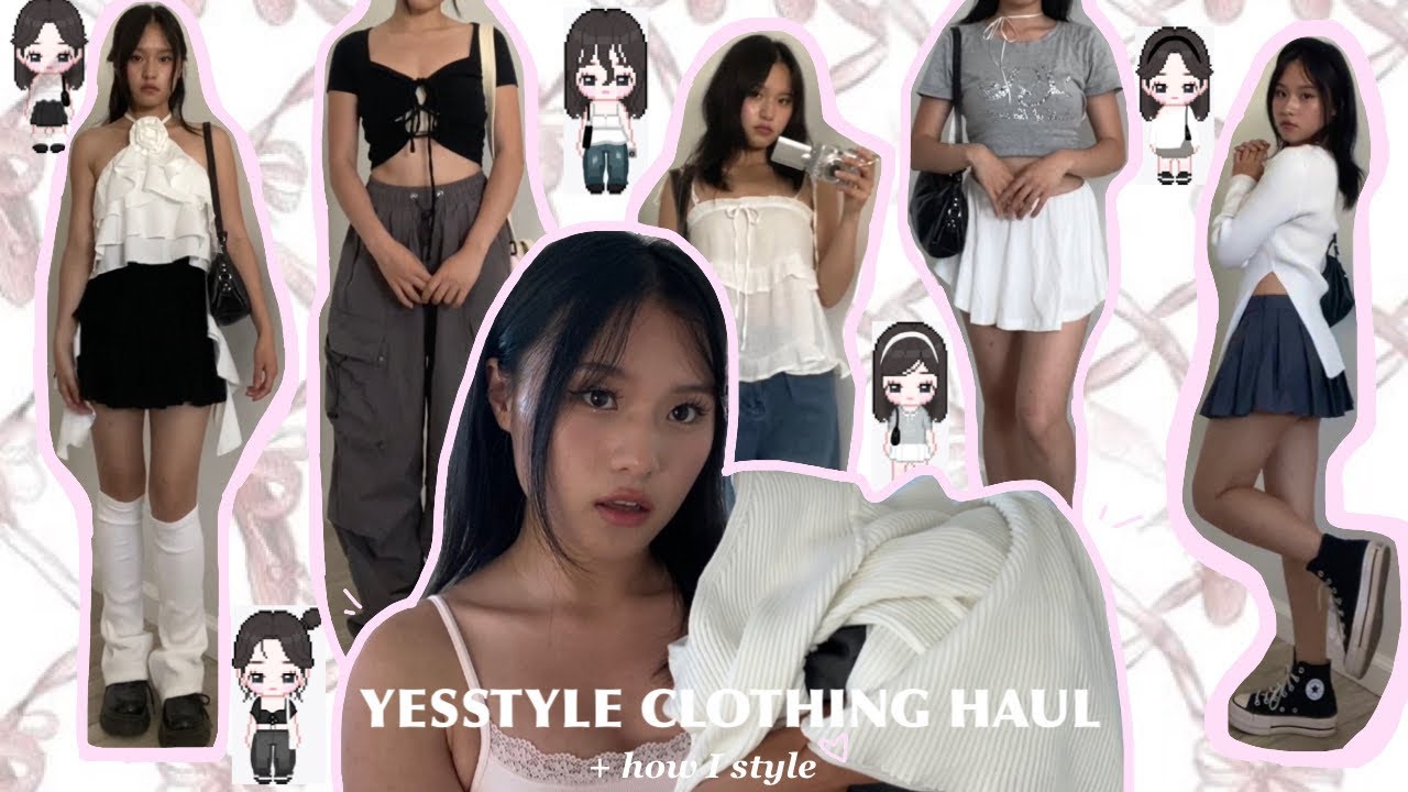 YESSTYLE clothing haul + how I style • acubi style, balletcore, pinterest inspired, and trendy
