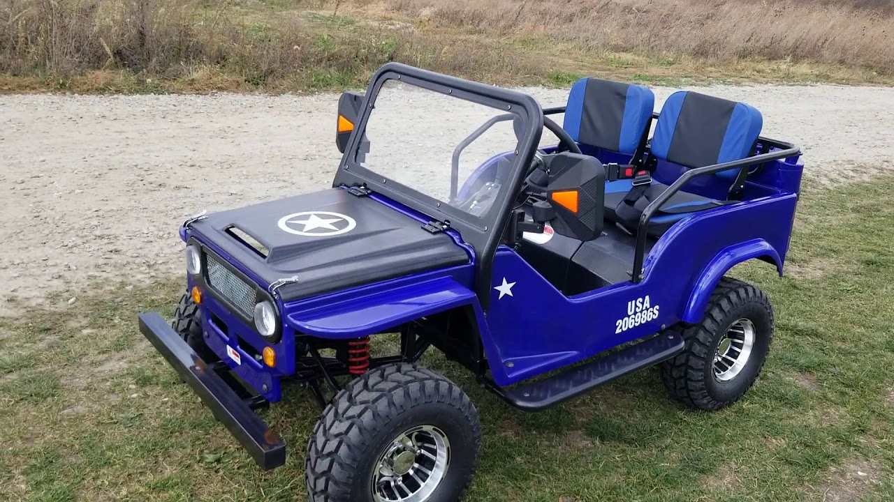 Обзор и тест-драйв небольшого гольф-кара Gr3 Mini Jeep Gas