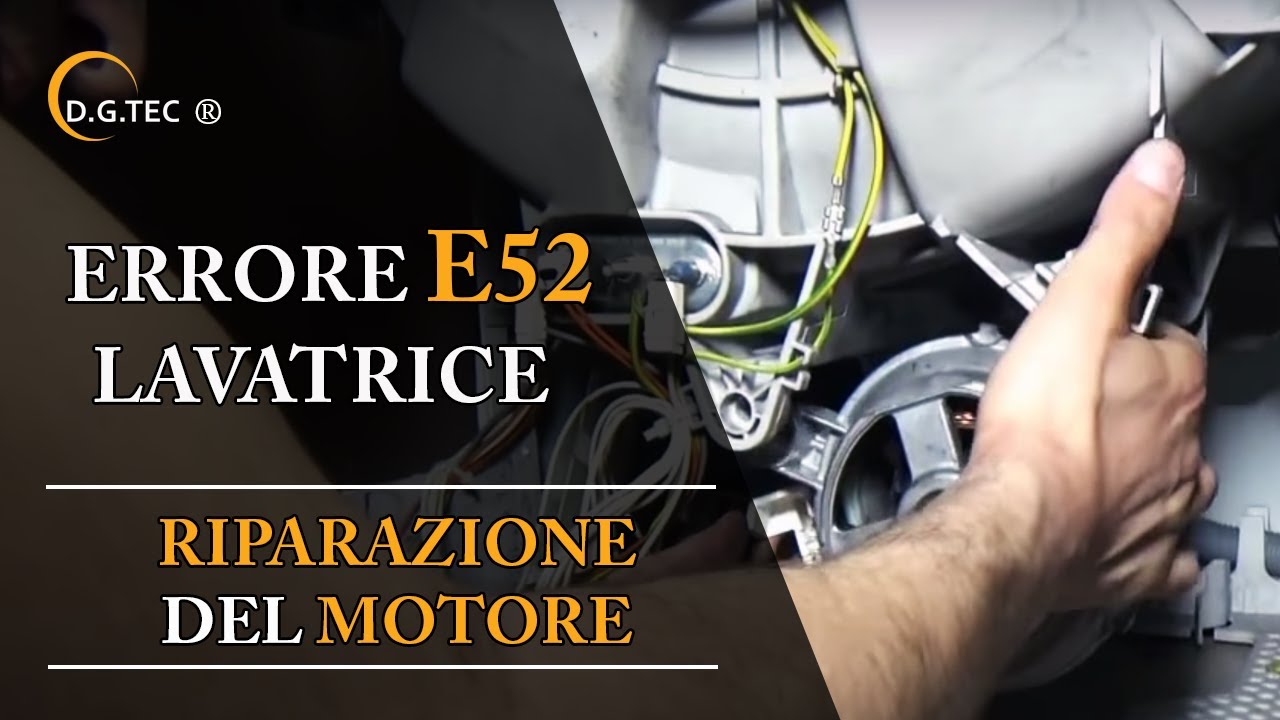 Lavatrice Rex Electrolux AEG errore E52 riparazione motore