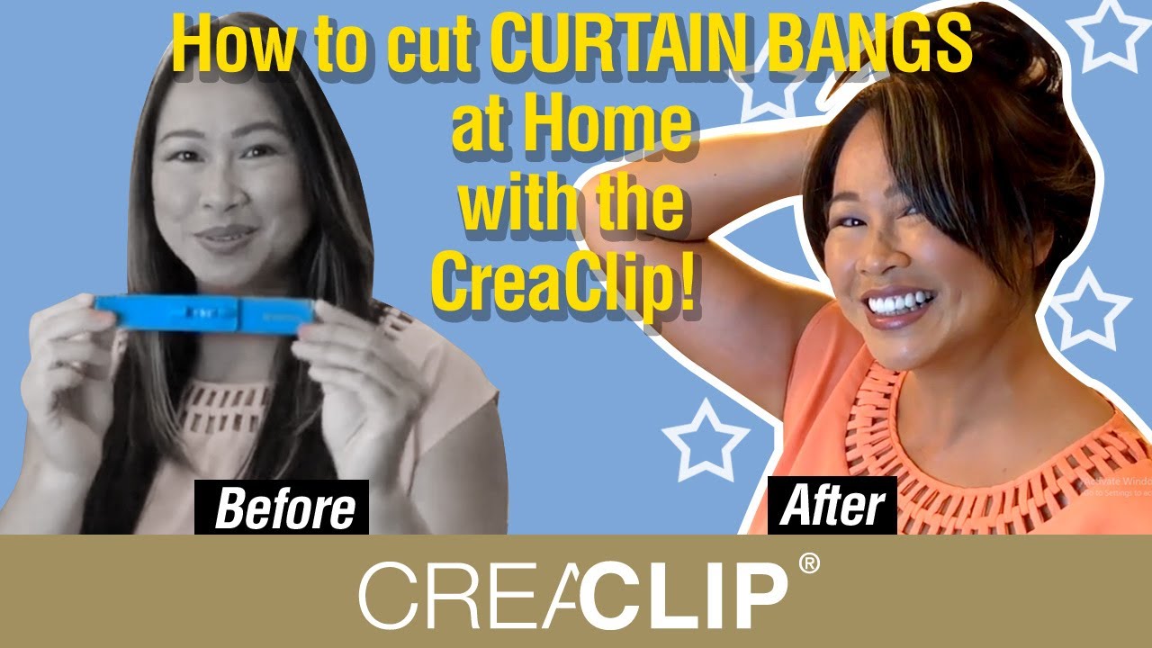 How to Cut CURTAIN BANGS at Home with the CreaClip! 2020