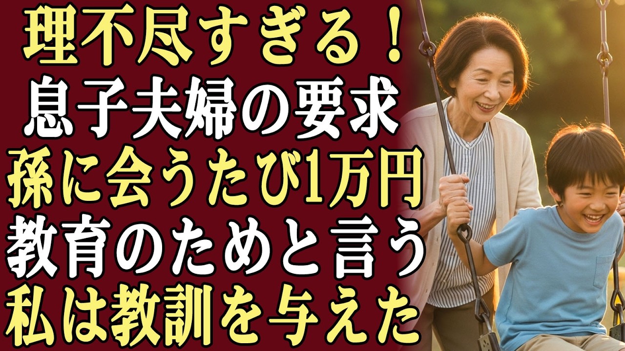 あまりにも理不尽だ！息子夫婦は「子どもの教育のため」と言い、孫に会うたび1万円を払えと要求してきた…。私は、二度と忘れられない教訓を与える決意をした！