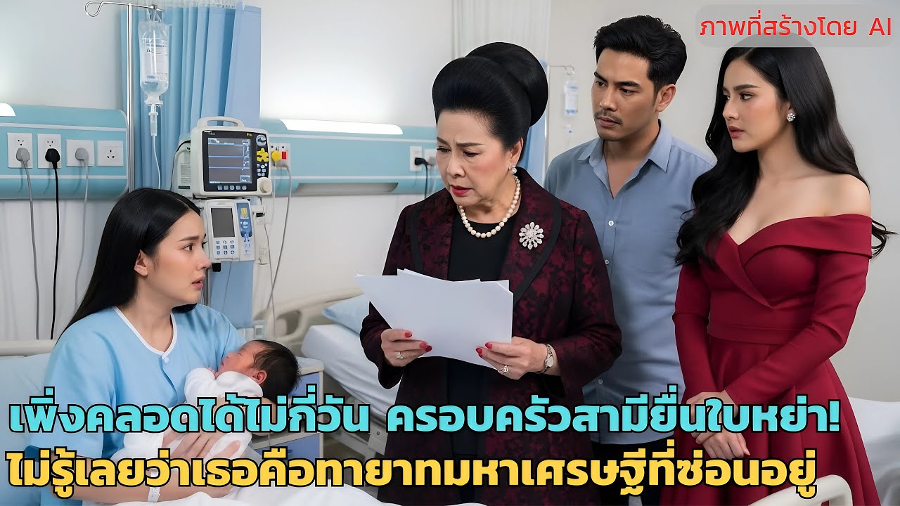 เพิ่งคลอดได้ไม่กี่วัน ครอบครัวสามียื่นใบหย่า! ไม่รู้เลยว่าเธอคือทายาทมหาเศรษฐีที่ซ่อนอยู่ | สามีทรยศ