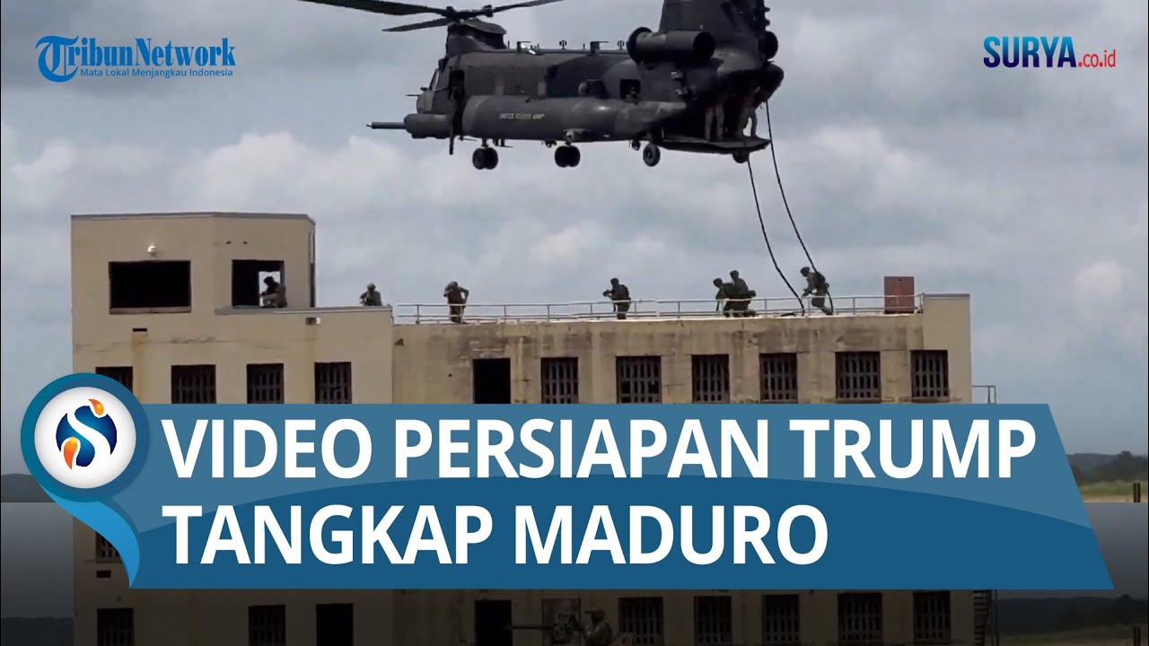 DISIAPKAN SEJAK MUSIM PANAS,  Militer AS Rilis Rekaman Latihan Tangkap Maduro Disaksikan Trump