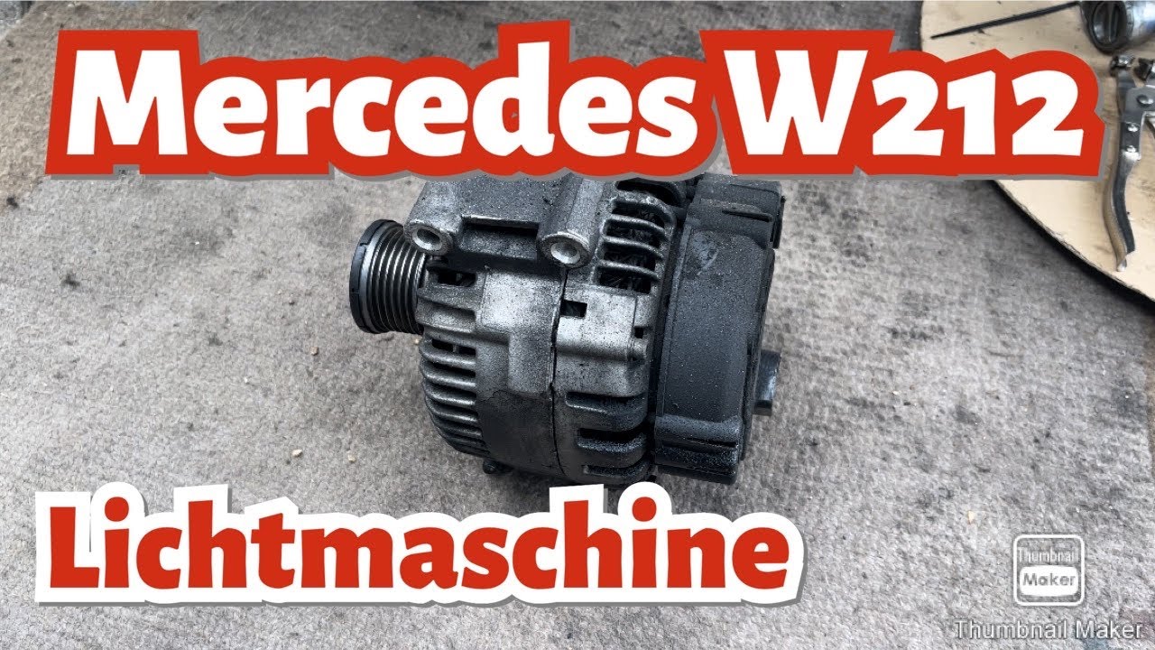 Mercedes W212 Lichtmaschine tauschen Generator wechseln LMS erneuern E Klasse