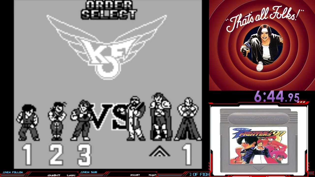 (GB) The King of Fighters 97 - Team Play Normal% Speedrun in 11:58 WR