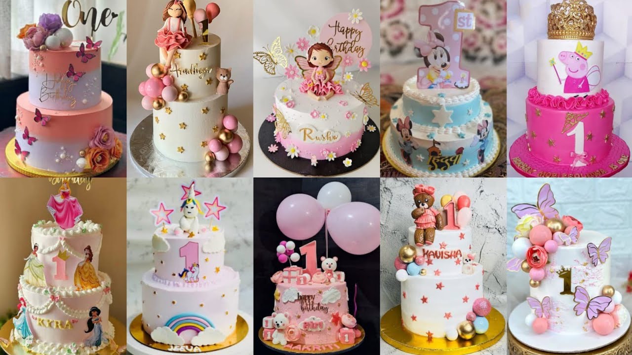 💃Baby Girl Cake Design/1st Birthday Cake Design For Girl Baby/First Birthday Cake For Baby Girl#1st