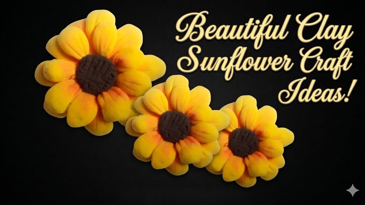 ক্লে দিয়ে সানফ্লাওয়ার কীভাবে বানাবো🌼😱|| How To Make a Sunflower🌼|| Clay Diye Ful Kivabe Banabo 🌼
