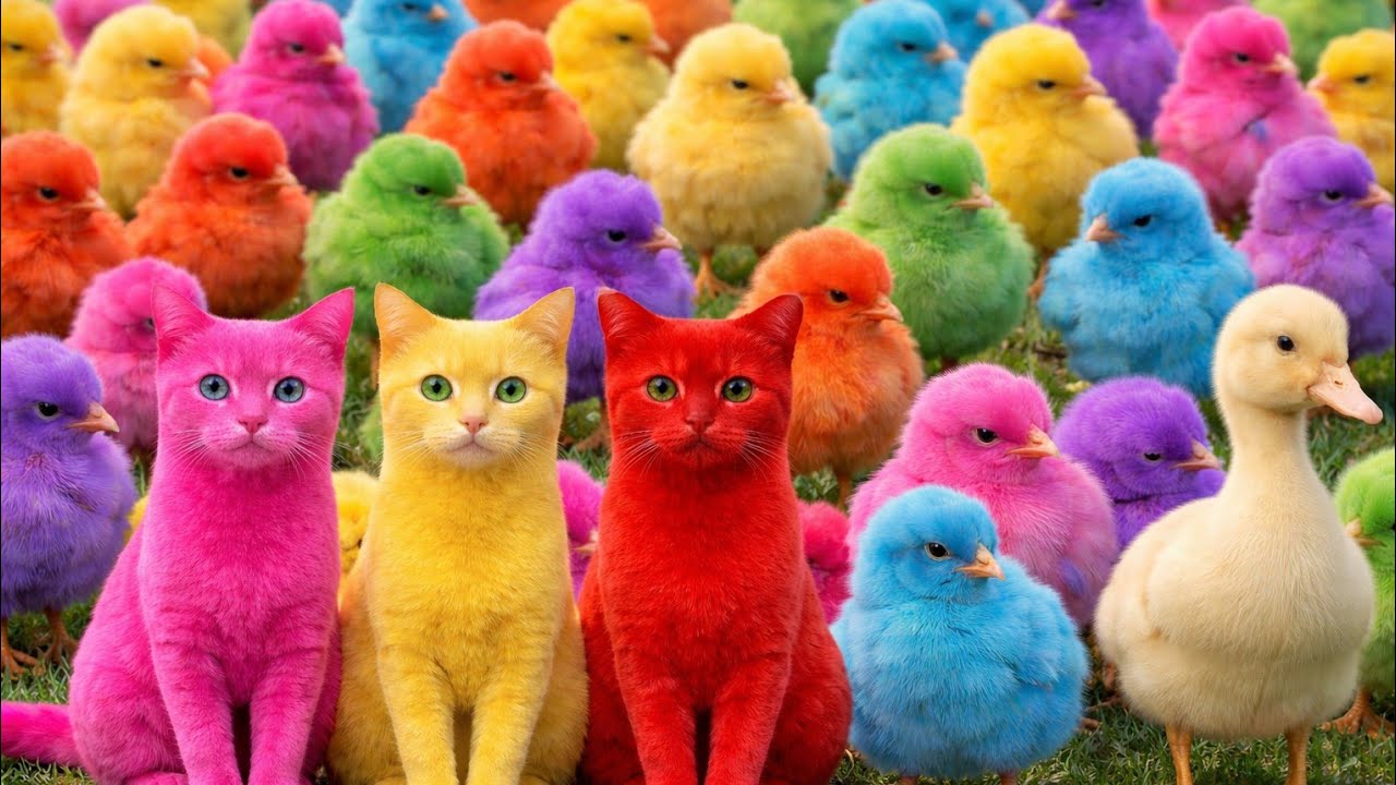 Tangkap Ayam Lucu, ayam warna warni, ayam rainbow, kelinci lucu, bebek lucu, ikan koi, Hewan Lucu