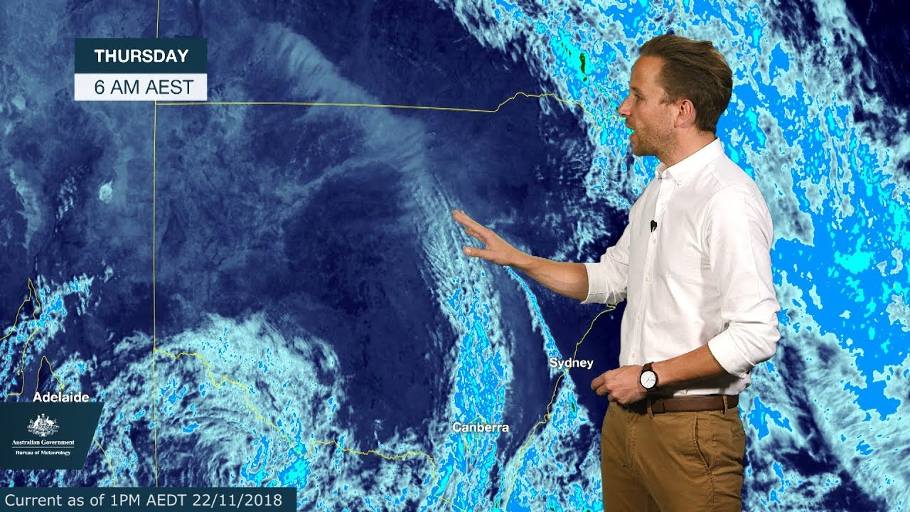 Severe Weather Update: Dust, strong winds, thunderstorms and flooding in eastern Aust 22 Nov 2018