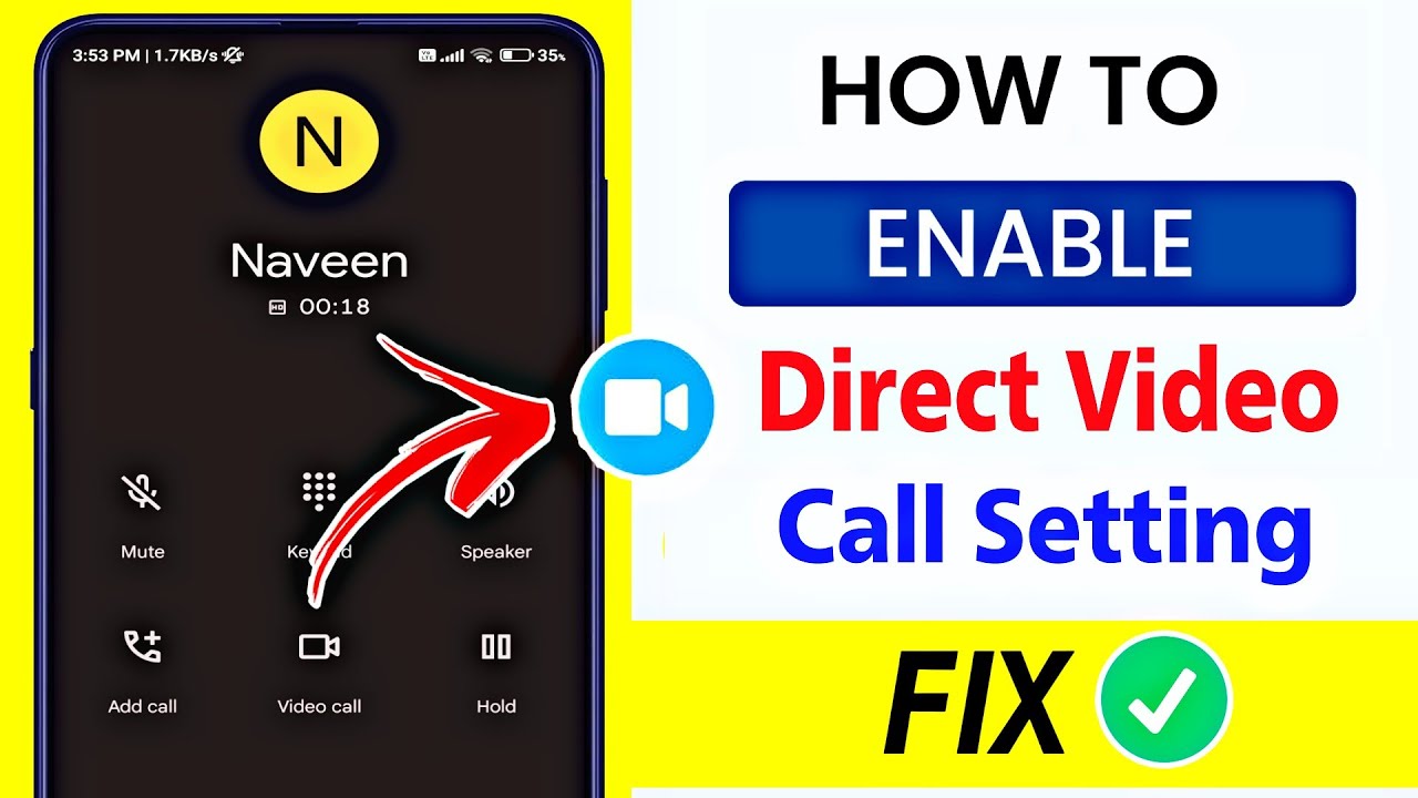 How To Enable Direct Video Call Option in Redmi, Realme, Poco | Enable Direct Video Call Setting
