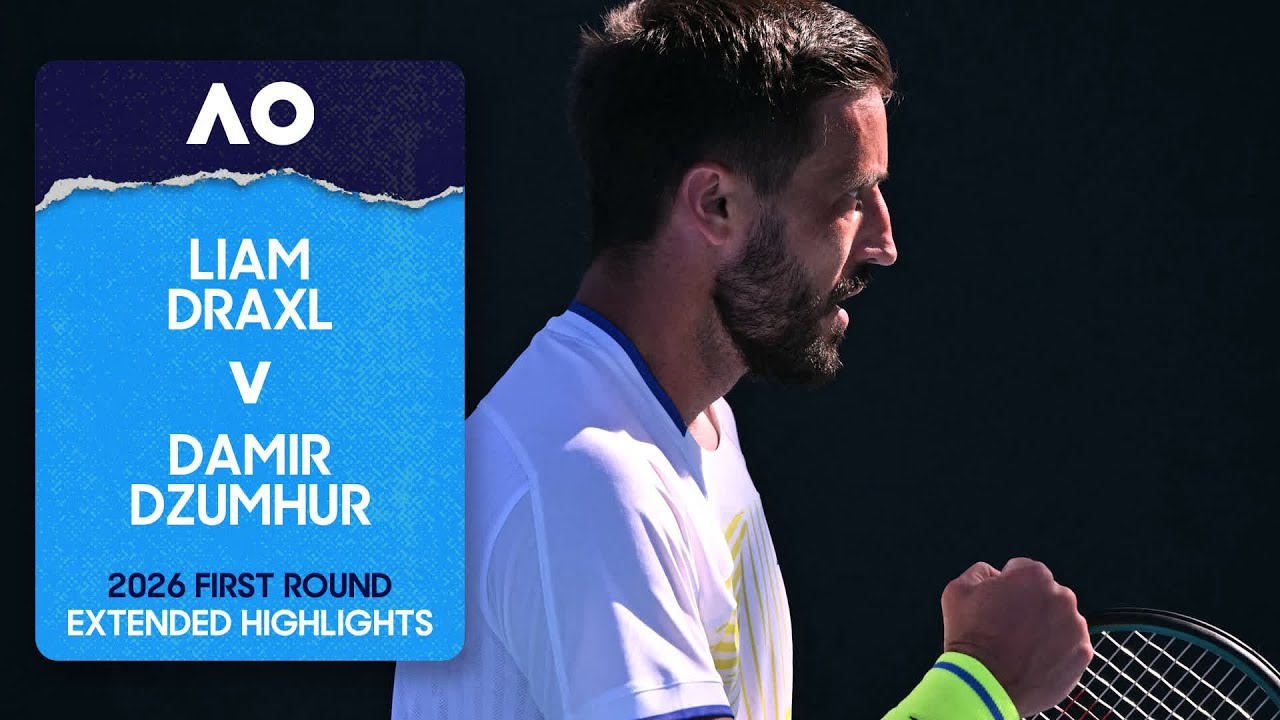 Liam Draxl v Damir Dzumhur Extended Highlights | Australian Open 2026 First Round