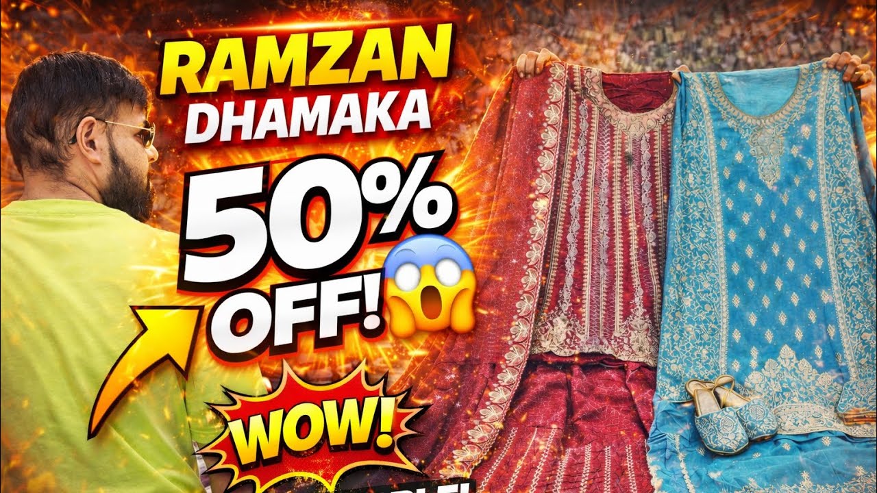 Ramzan Sale Dhamaka 😱 50% OFF Ladies Suits | Hyderabad Wholesale Market | Shocking Prices