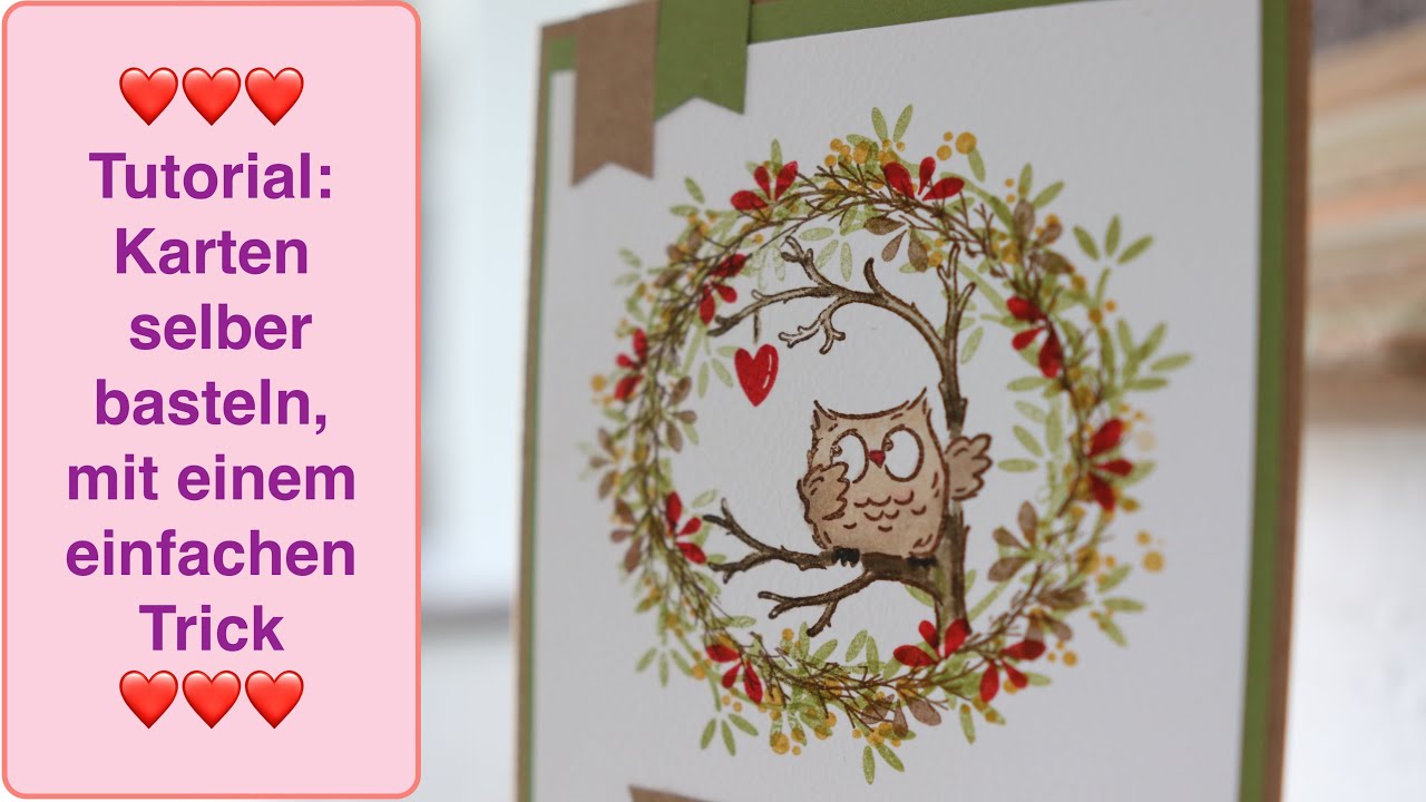 Tutorial Karten selber basteln, Trick Kreis stempeln, Eulenfest / Ornamental Envelopes Stampin up