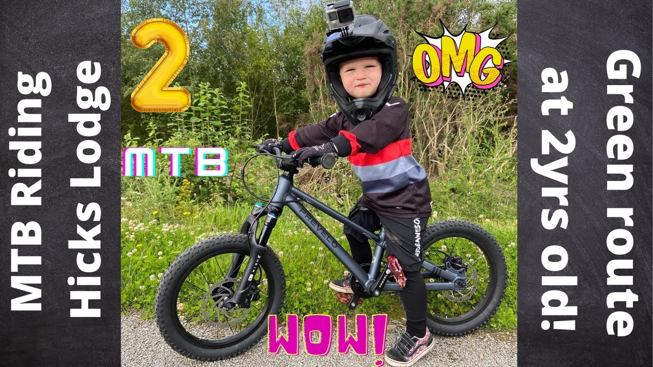 Riding Hicks Lodge blue MTB trail on a Prevelo Heir 2 (2 year old rider!)