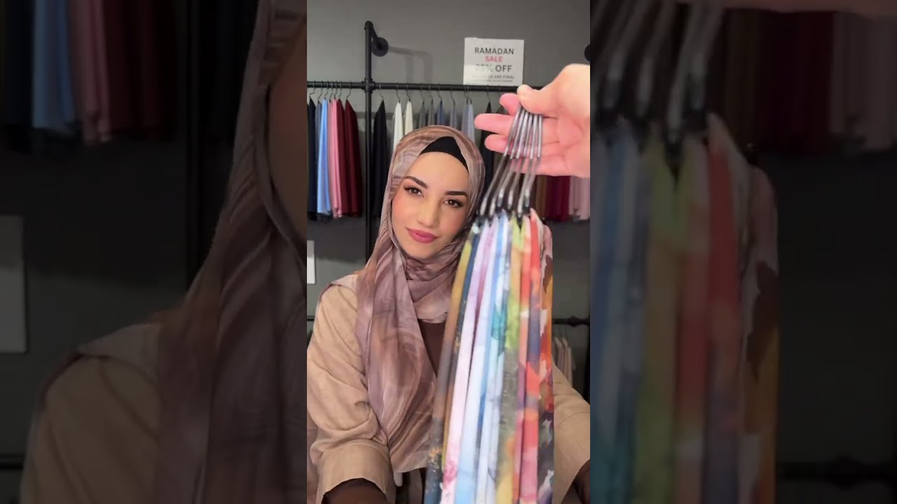 New Printed Chiffon Hijabs Just Dropped! 😍✨ 25% OFF for Ramadan! #hijabsale #printedhijab #hijabi